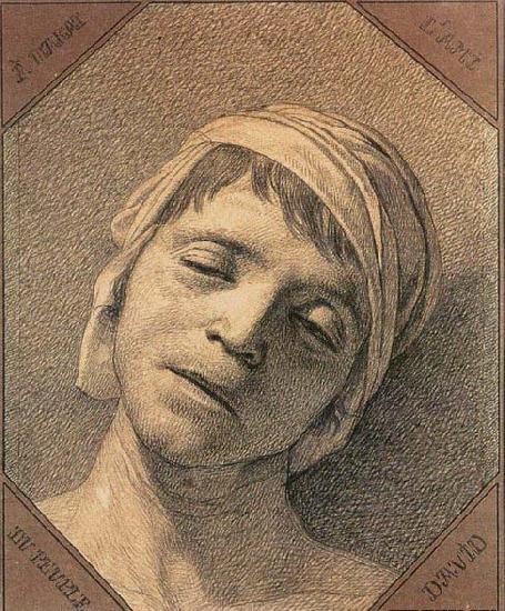 David, Jacques-Louis Head of the Dead Marat Germany oil painting art